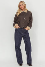 Halona Snap Button Pocket Jacket Charcoal
