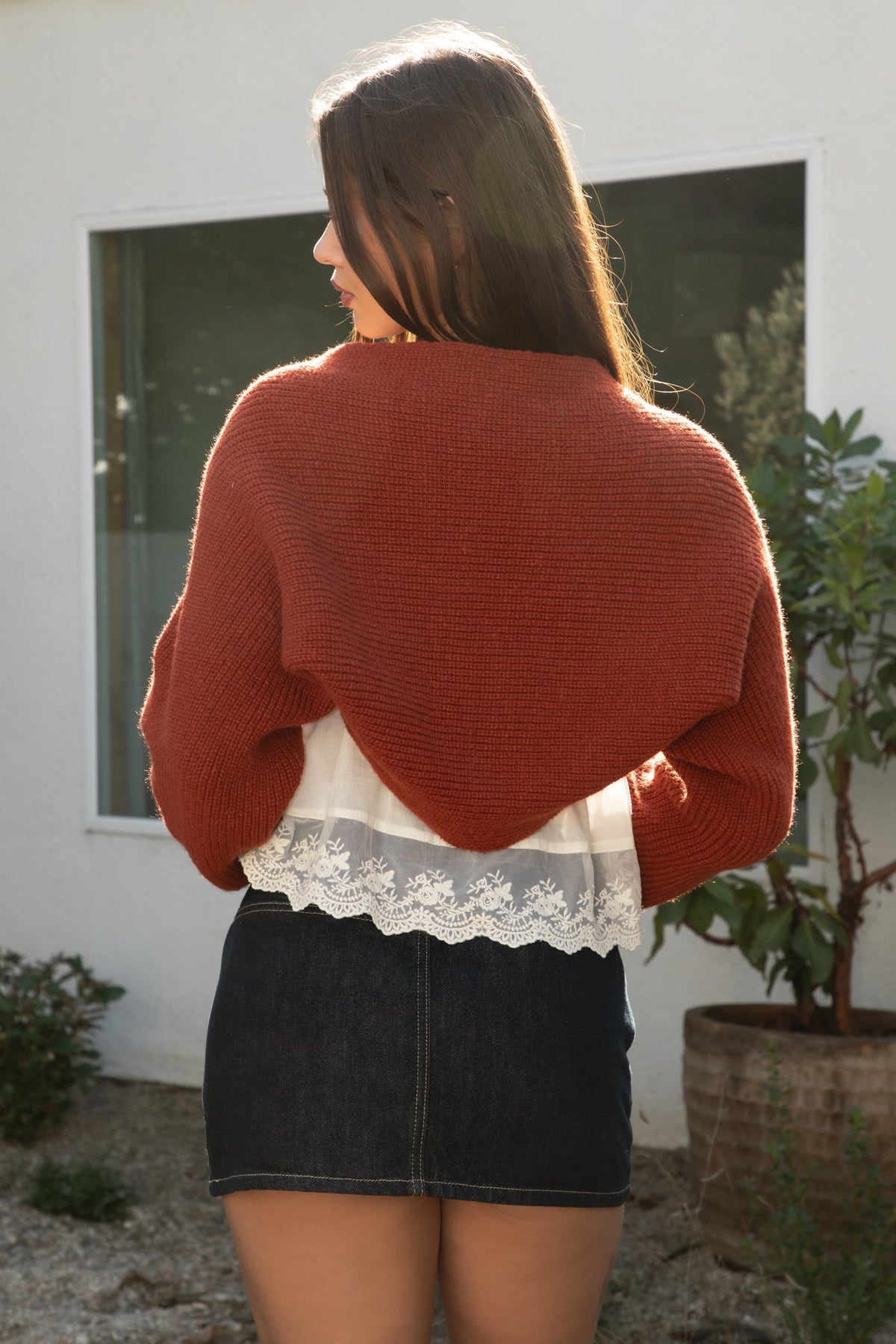 FLUFF Shrug Style Crop Cardigan Bolero
