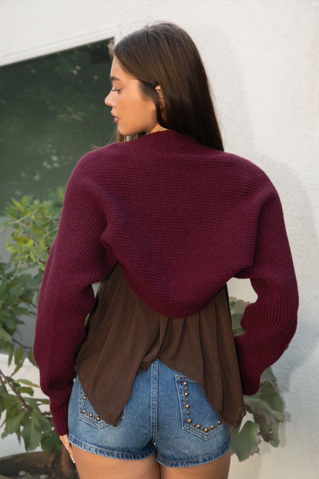 FLUFF Shrug Style Crop Cardigan Bolero