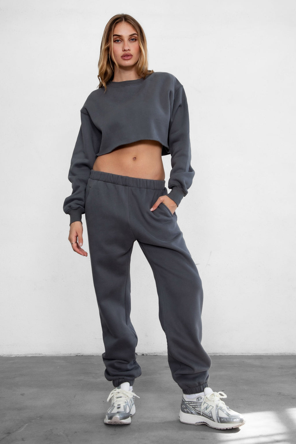 DOVE Plush Fleece High Waist Sweatpants