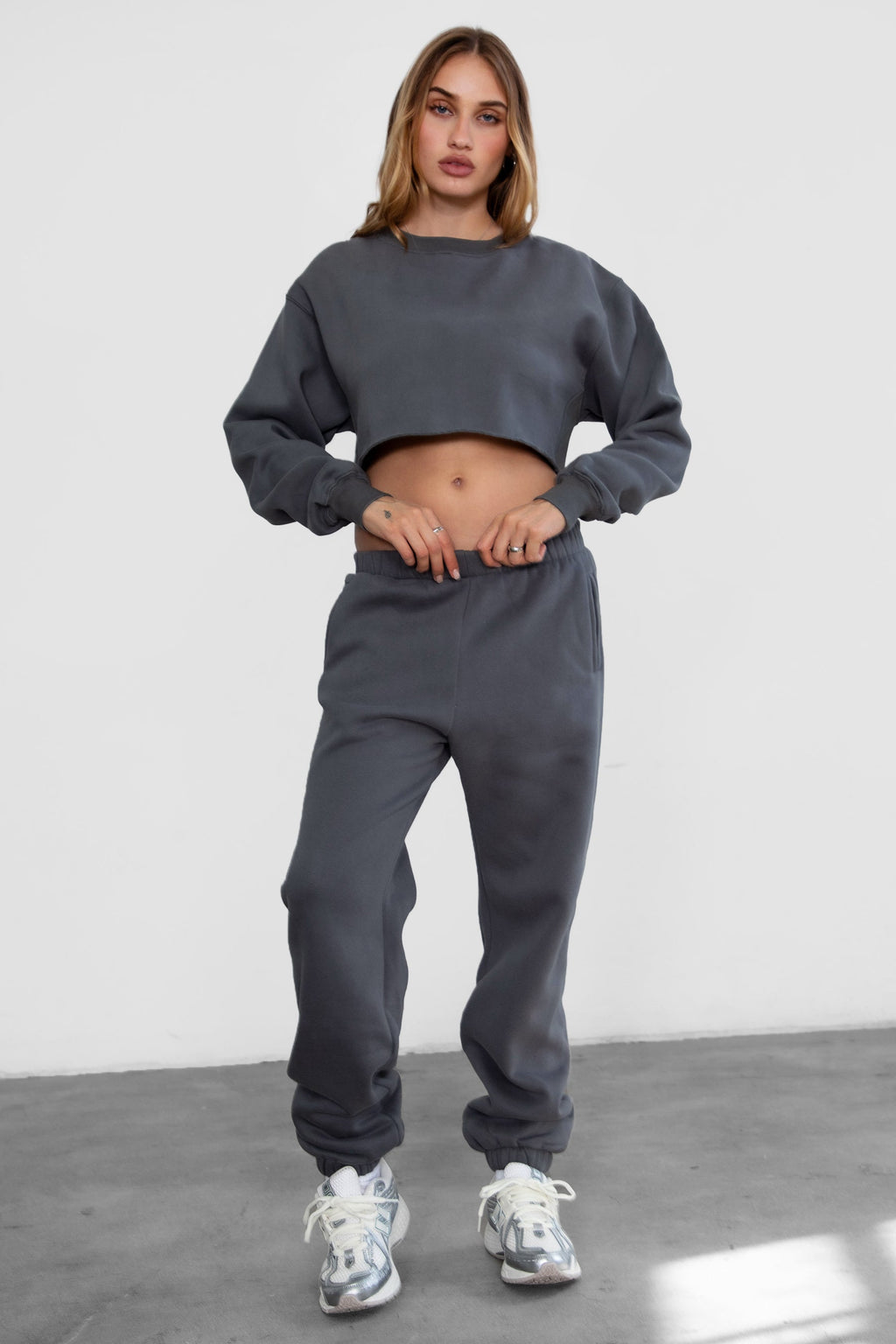 DOVE Plush Fleece High Waist Sweatpants
