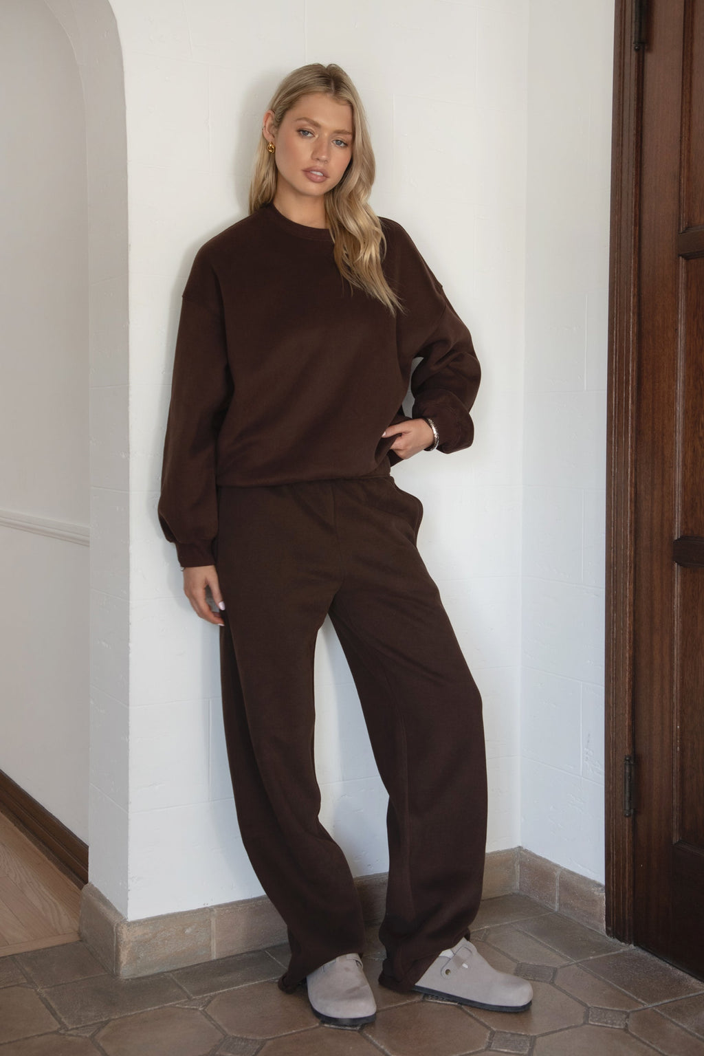 LANI Cloud Fleece Crew Neck Pullover Sweatshirt