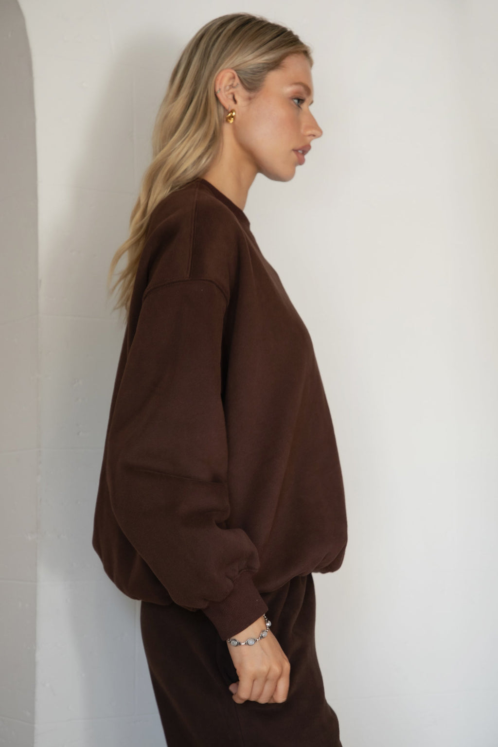 LANI Cloud Fleece Crew Neck Pullover Sweatshirt