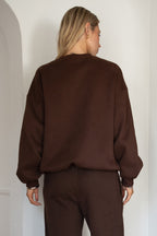 LANI Cloud Fleece Crew Neck Pullover Sweatshirt
