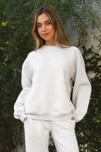 LANI Cloud Fleece Crew Neck Pullover Sweatshirt