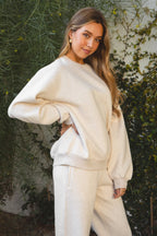 LANI Cloud Fleece Crew Neck Pullover Sweatshirt