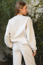 LANI Cloud Fleece Crew Neck Pullover Sweatshirt
