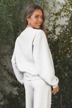 LANI Cloud Fleece Crew Neck Pullover Sweatshirt