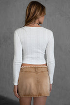 Dinah Jacquard Long Sleeve Top