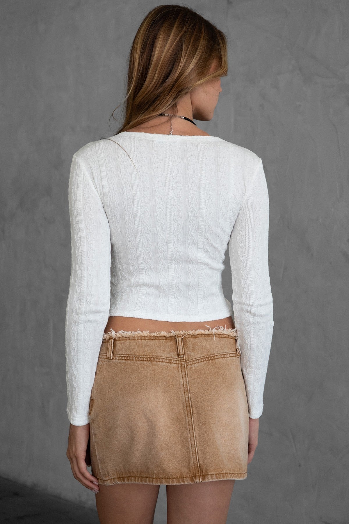 Dinah Jacquard Long Sleeve Top