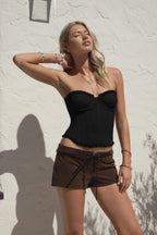LAUREL Mesh Strapless Bustier Corset Top