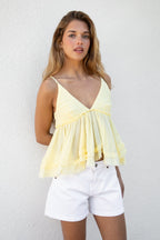 CYRUS Crinkle Gauze Cami Top