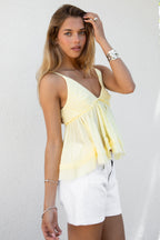 CYRUS Crinkle Gauze Cami Top