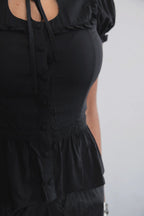 Agatha Rayon Ruffle Blouse Top