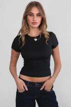 ARIET Brushed Poly Short Sleeve Top
