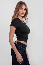 ARIET Brushed Poly Short Sleeve Top