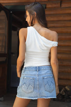 AURA Asymmetrical One Shoulder Top