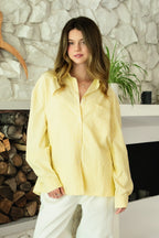 BLAIRE Stripe Oversized Button Down Shirt