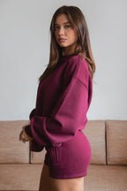 LANI Cloud Fleece Crew Neck Pullover Sweatshirt