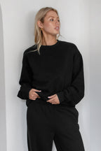 LANI Cloud Fleece Crew Neck Pullover Sweatshirt
