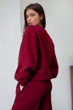 LANI Cloud Fleece Crew Neck Pullover Sweatshirt