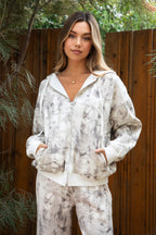 AVERY Light Camo Cloud Fleece Hoodie Zip Up