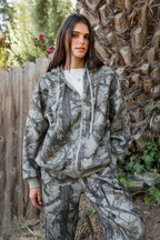 ELK Woodland Camo Cloud Fleece Oversized Hoodie Zip Up