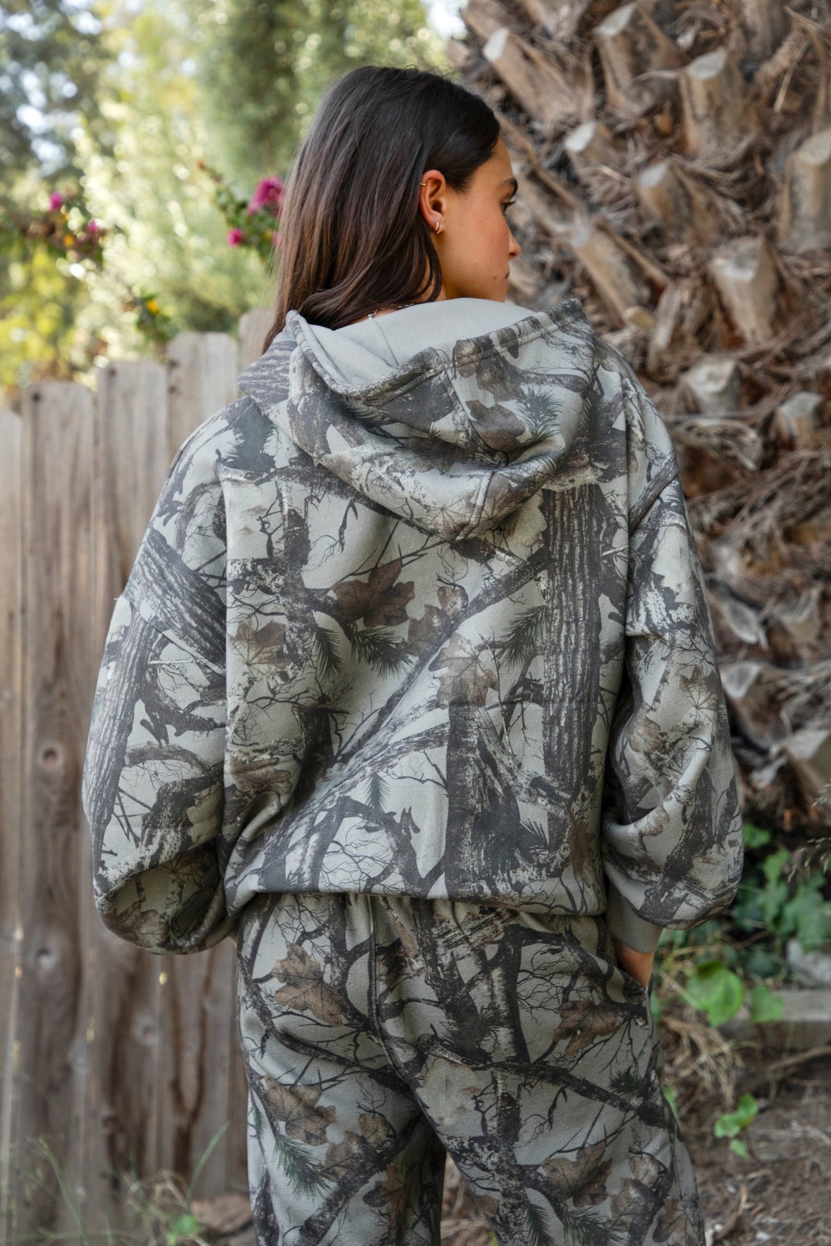 ELK Woodland Camo Cloud Fleece Oversized Hoodie Zip Up