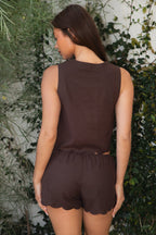 BRIESA Eyelet Embroidered Fabric Boho Sleeveless Set