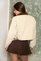 FLINT Washed Solid Twill Cropped Jacket