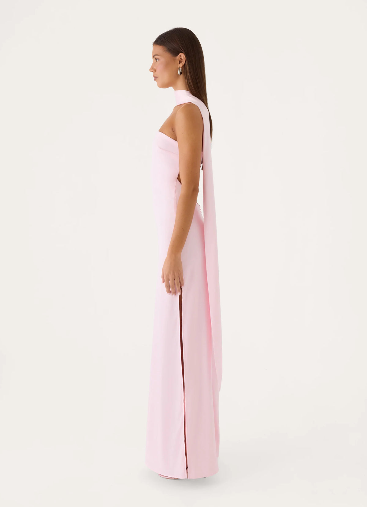 Out All Night Scarf Maxi Dress - Soft Pink