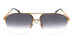 Collins Half Rim 24KT Yellow Gold / Charcoal Black Flash Pink MPCL2 0003 54T6
