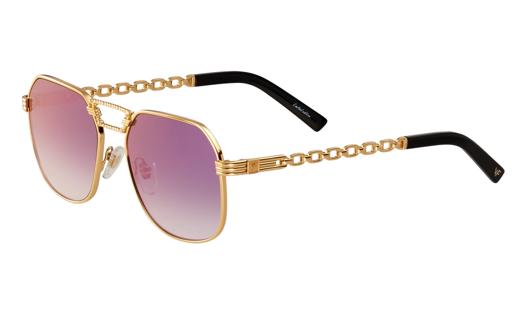 CEO Equestrian 24KT Yellow Gold / Midnight Blue Gradient Flash Purple Flat EQCE2 0004 20A1