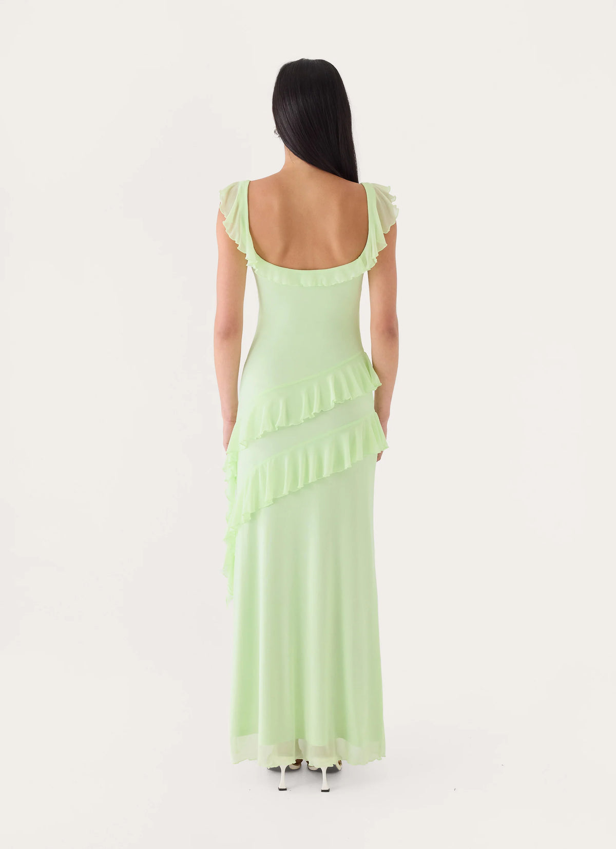 Soreline Ruffle Maxi Dress - Soft Lime