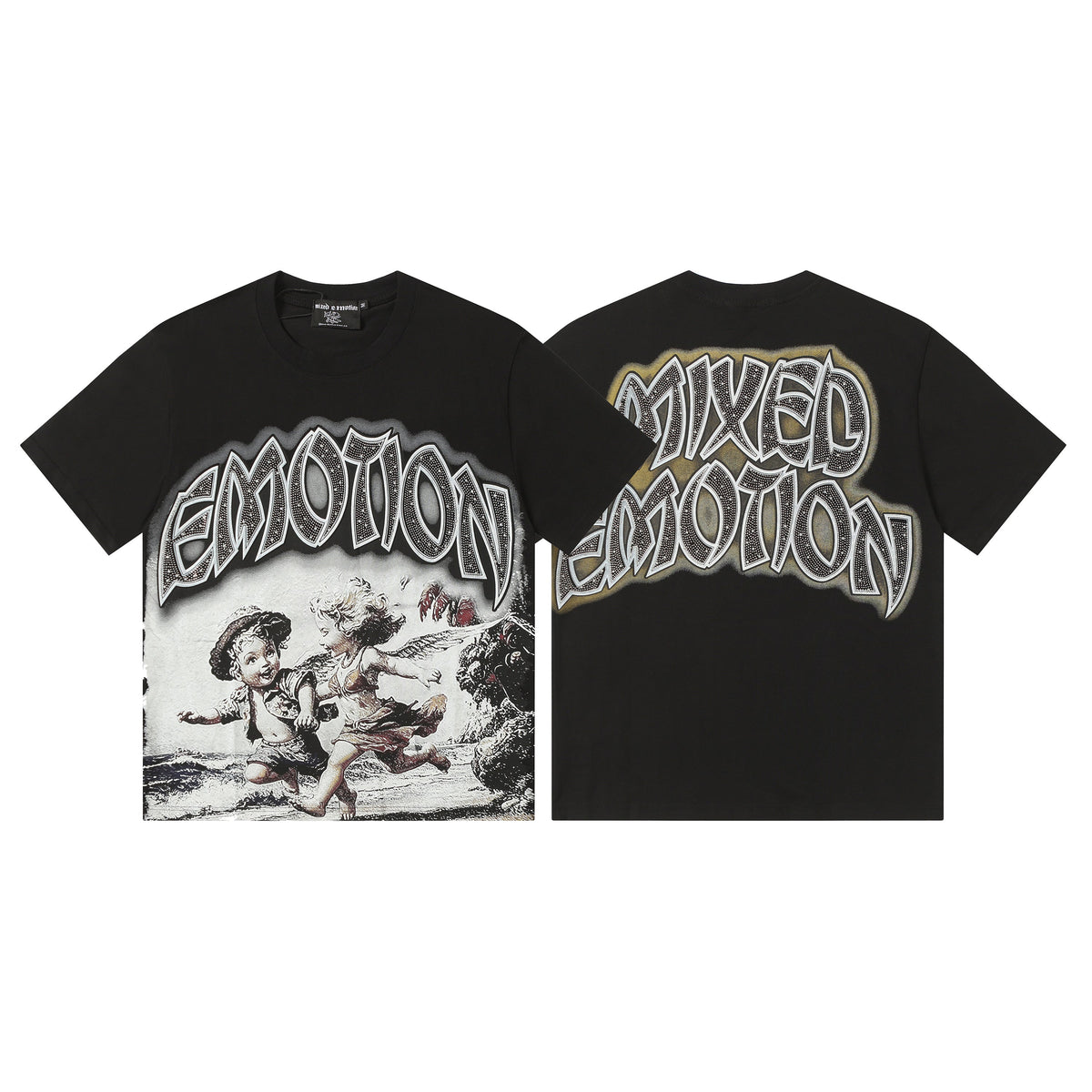 Mixed Emotion Angel Band Graphic Tee (Black)