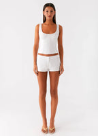 Coastline Mini Shorts - White