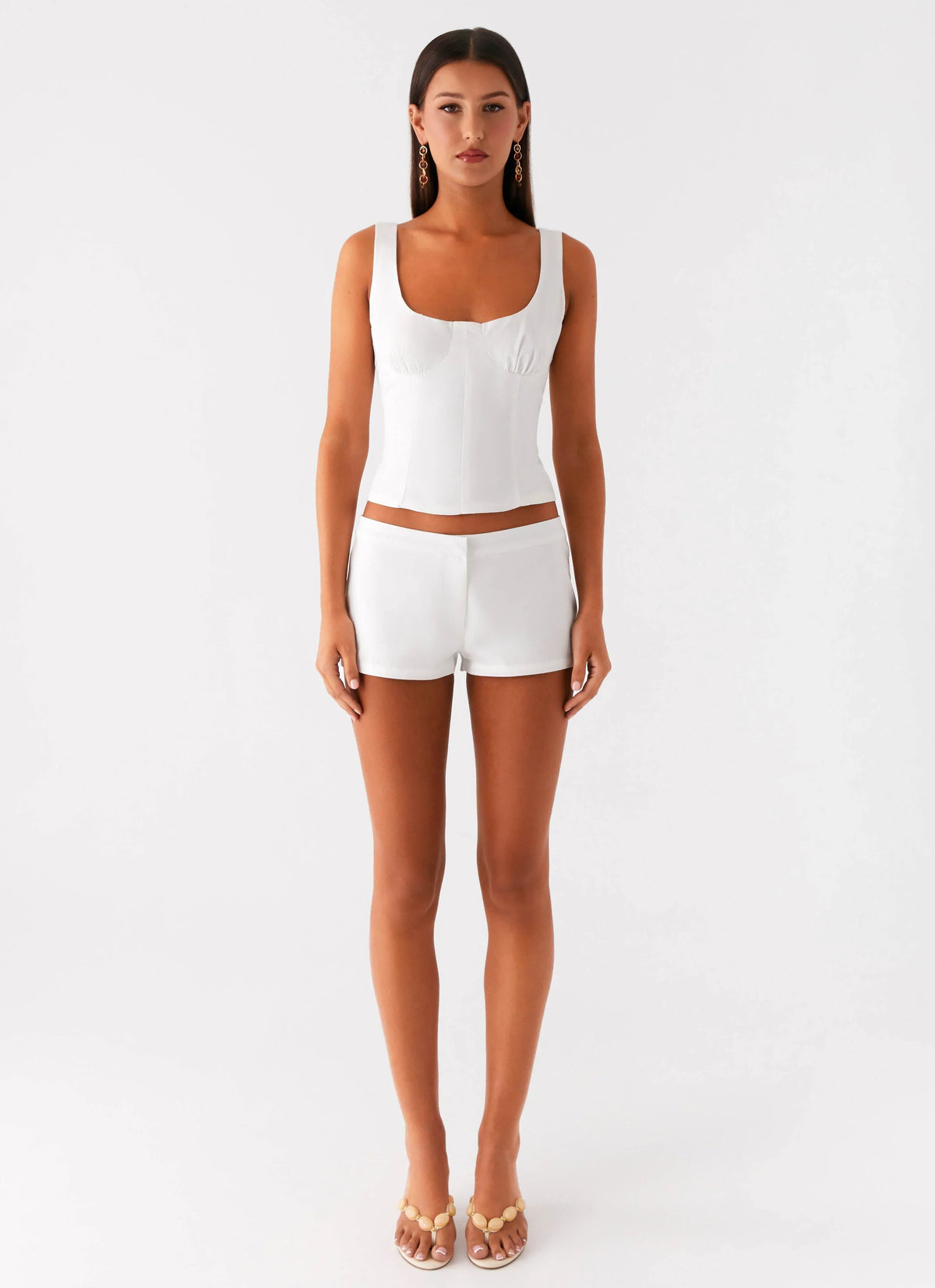 Coastline Mini Shorts - White