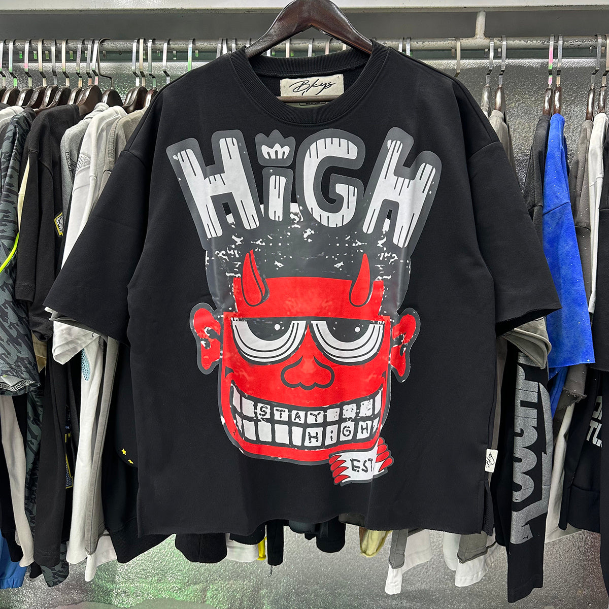 Bkys Stay High Devil Graphic Tee Black