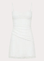 Arden Mesh Mini Dress - White