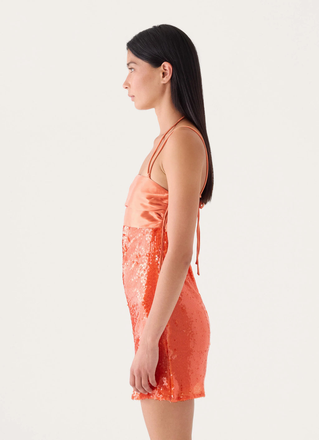 Belize Sequin Mini Dress - Orange