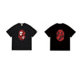 BAPE Red Camo Ape Head Tee