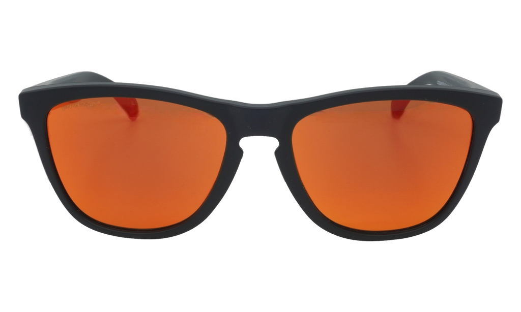 (Asian Fit) Frogskins Sunglasses Matte Black / PRIZM Ruby OO9245 63