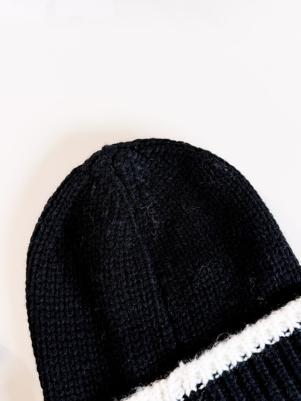 Chanel CC Colorblock Knitted Rib Cold Hat #390620