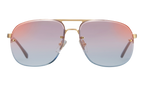 Snatch Bevel Rimless Drill Mount 18KT Yellow Gold / Pastel Pink Gradient Flash Gold DMSN2 0004 48C1