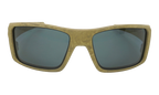 Heliostat Polarized Sunglasses Matte Stone Desert Tan / PRIZM Grey OO9231 17