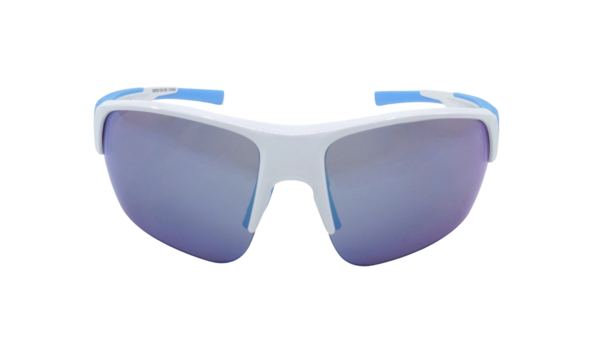 Changeup Dual Sunglasses Gray Mirror - Shiny White / Carolina Blue S8650129 039