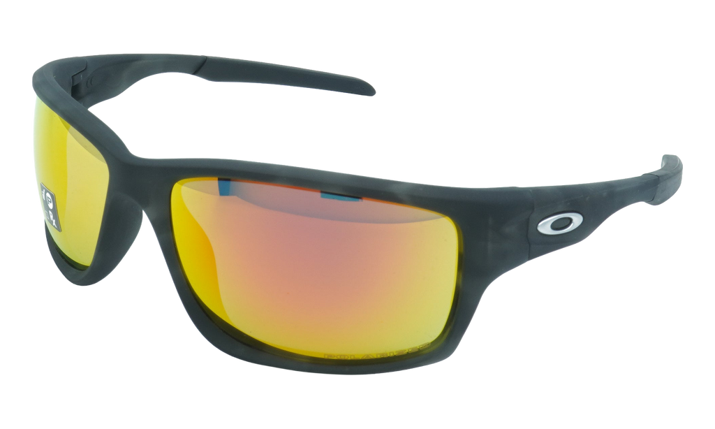 Canteen Polarized Sunglasses Matte Black Tortoise / Ruby Iridium Polarized OO9225 15