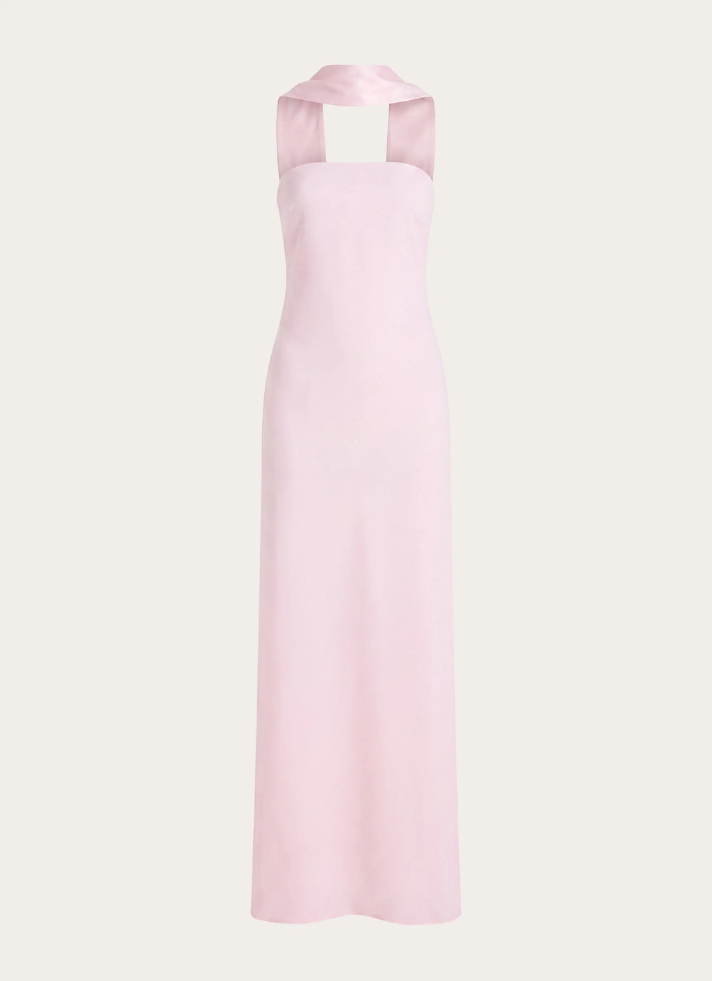 Out All Night Scarf Maxi Dress - Soft Pink