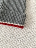 Chanel CC Cashmere Cold Hat Knitted Hat Gray#388505