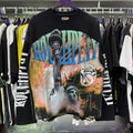 Roughplay Statue of Liberty Rhinestone Graphic Tee Black
